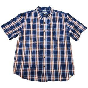 Carhartt Men's Shirt‎ Button Down Short Sleeve Relaxed Fit XL Front Pocket Plaid